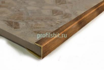 Окантовочный П-профиль латунный Yakamoz ЛПГ-11 латунь антик 2,7 м