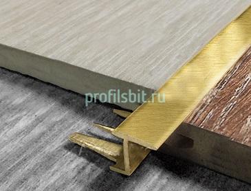 Латунный Z-профиль Yakamoz LZT-13 зиг заг латунь шлифованная 2,7 м