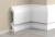 Напольный плинтус из полистирола 98х20 Cezar Elegance LPC-19LE под LED подсветку Белый 2,44 м