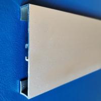 Алюминиевый плинтус напольный 60х10 мм Евротрим C-60 4037 матовое серебро 2,95 м