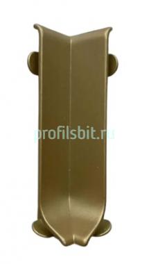 Уголок внутренний ПВХ для плинтуса Евротрим 2158 золото