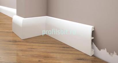 Напольный плинтус из полистирола 69х14 Cezar Elegance LPC-06 - 101 Белый 2,44 м