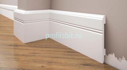 Напольный плинтус из полистирола 107х10 Cezar Elegance LPC-18 - 101 Белый 2,44 м