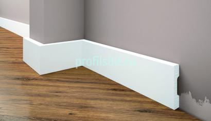 Напольный плинтус из полистирола 58х12 Cezar Elegance LPC-32 - 101 Белый 2,44 м