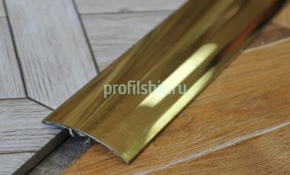 Разноуровневый порог из полированной латуни 40 мм LWSZ 40 2,7 м