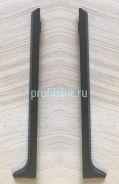 Комплект заглушек для напольного плинтуса Мега-Трейд ЛП-80з Чёрный (левая+правая)