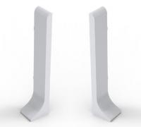 Комплект заглушек для напольного плинтуса Мега-Трейд ЛП-100з серебро (левая+правая)