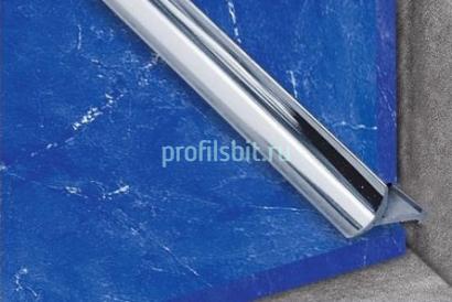 Уголок внутренний для плитки из латуни Progress PIKLOC 045 хром 2,7 м