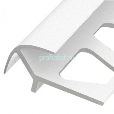 Профиль алюминиевый для плитки ПО-10х10 Белый муар 2,7 м