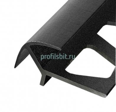 Профиль алюминиевый для плитки ПО-12х12 Чёрный муар 2,7 м