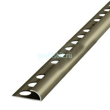Алюминиевая раскладка для плитки наружний угол ПО-6 Бронза светлая глянец 2,7 м