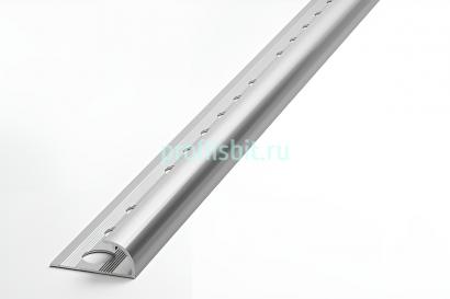 Алюминиевая раскладка для плитки наружний угол ПО-9 Серебро матовое 2,7 м