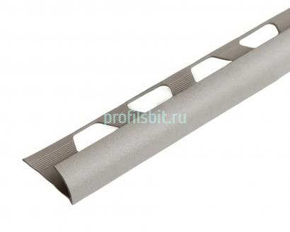 Алюминиевая раскладка для плитки наружний угол ПО-9 Светло-серый муар 2,7 м