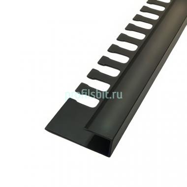 Алюминиевый П-профиль гибкий окантовочный ПО-П12 Черный матовый 2,7 м