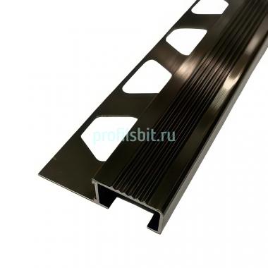 Профиль П-образный 12х20 мм из алюминия ПО-П12х20 Бронза глянец 2,7 м