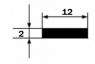 Алюминиевая полоса 2х12 мм Серебро 3 м
