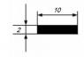 Алюминиевая полоса 2х10 мм Серебро 3 м