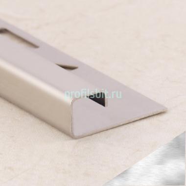 Окантовочный профиль из нержавеющей стали 12х12 мм SB016-12H SGB Серебро глянец браш 2,7 м