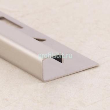 Окантовочный профиль из нержавеющей стали 10х10 мм SB016-10H SG Серебро глянец 2,7 м