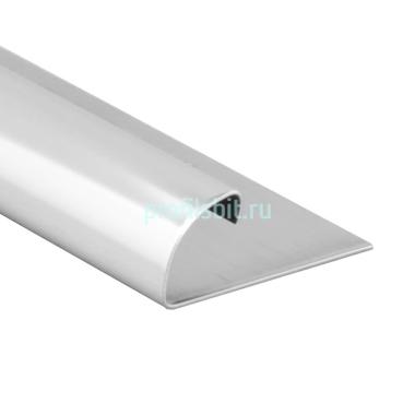 Профиль С-образный из нержавеющей стали 10 мм SR003-10H SGB Серебро глянец браш 2,7 м