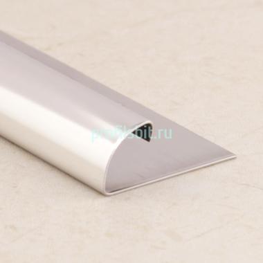 Профиль С-образный из нержавеющей стали 12 мм SR003-12H SG Серебро глянец 2,7 м