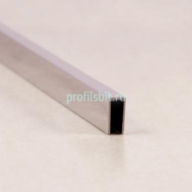 Профиль П-образный из нержавеющей стали 3х10 мм SUP03 SGB Серебро глянец браш 2,7 м