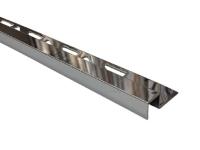 Стальной П-профиль закладной 8х10 мм SBP017-10H SG серебро глянец 2,7м