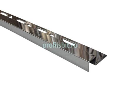 Профиль П-образный из нержавеющей стали 8х8 мм SB017-8H SG Серебро глянец 2,7 м