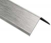 Уголок из нержавеющей стали 15х15 мм SAO12-15W SGB Серебро глянец браш 2,7 м