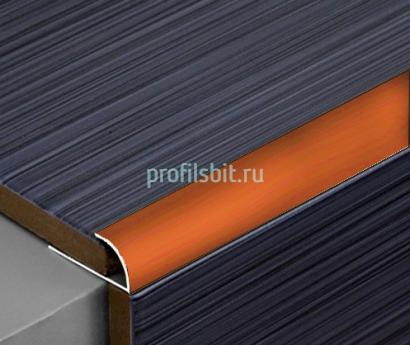 Алюминиевый профиль С-образный для плитки 9 мм ПО-9 Бронза светлая глянец 2,7 м