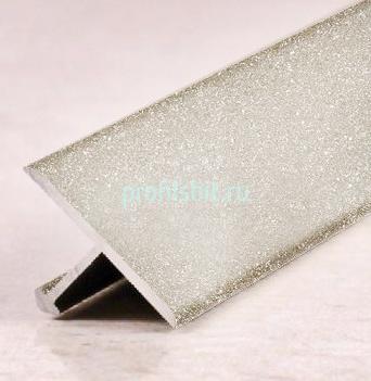 Алюминиевый Т-профиль ПТ-13 Светло-серый муар 2,7 м