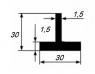 Тавр алюминиевый 30х30х1,5 мм 3 м