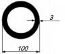 Алюминиевая труба круглая 100х3 мм 3 м