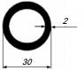 Алюминиевая труба круглая 30х2 мм 3 м