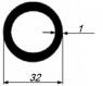 Алюминиевая труба круглая 32х1 мм 3 м