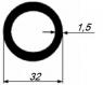 Алюминиевая труба круглая 32х1,5 мм 3 м