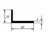 Алюминиевый уголок 25х50х3 мм разносторонний 3 м