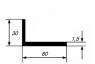 Алюминиевый уголок 30х80х1,5 мм разносторонний 3 м