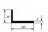 Алюминиевый уголок 40х140х3 мм разносторонний 3 м