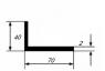 Алюминиевый уголок 40х70х2 мм разносторонний 3 м