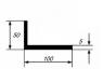 Алюминиевый уголок 50х100х5 мм разносторонний 3 м