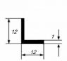 Алюминиевый уголок 12х12х1 мм равносторонний 3 м