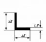 Алюминиевый уголок 45х45х1,8 мм равносторонний 3 м