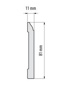 Напольный плинтус из полистирола 81х11 Cezar Elegance LPC-15 - 101 Белый 2,44 м