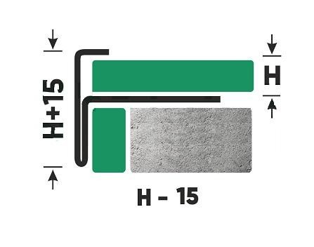 Профиль F-образный из нержавеющей стали 15 мм FF 15 P Сталь полированная 2,7 м