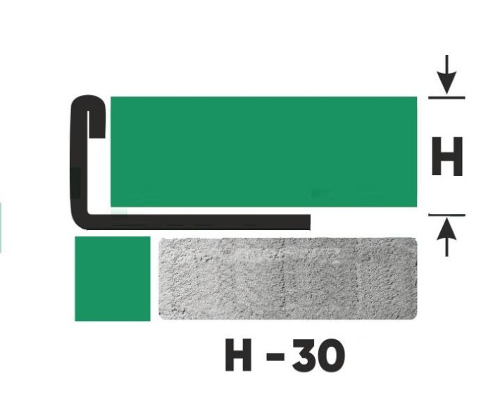 Профиль L-образный из нержавеющей стали 30 мм FG 30 GP Золото полированное 2,7 м