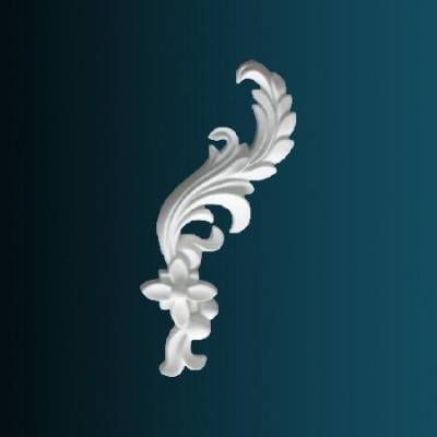 Декоративный орнамент Перфект G2364L 207х104х25 мм белый полиуретан