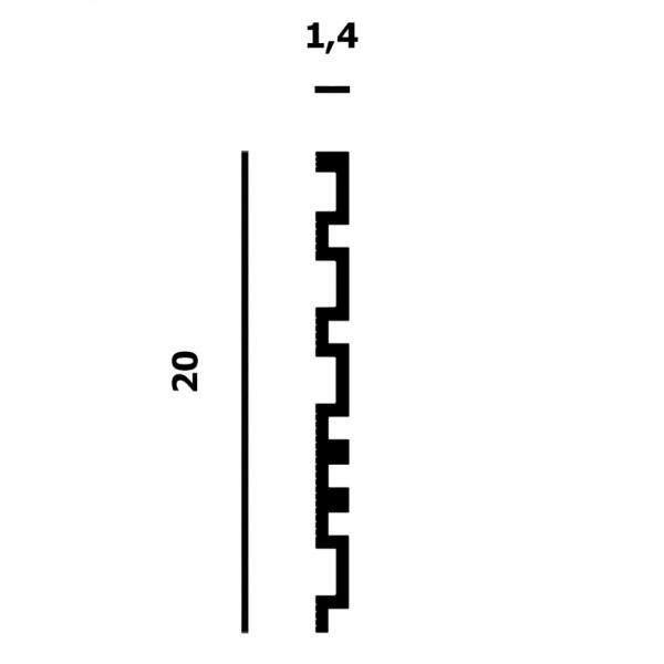 Стеновая декоративная панель Перфект Плюс P165-2800 белый ударопрочный полимер 14х200 2,8 м
