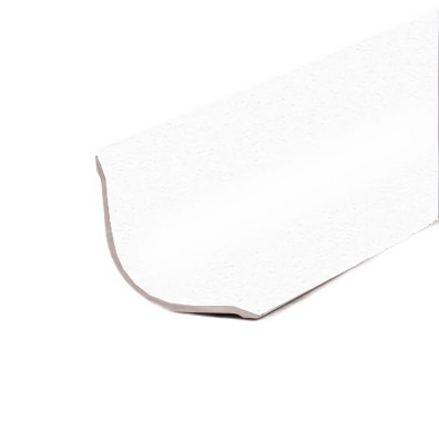 Алюминиевый округлый уголок для внутренних углов 20х20 мм ПВ-20х20-35 белый муар 2.7 м