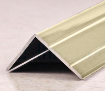 Угловой порог алюминиевый с насечками 24х20 мм ПО-24х20 Бронза матовая 2,7 м